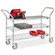Chrome Heavy-Duty Wire Carts   48 x 18"	60 x 18 x 41"